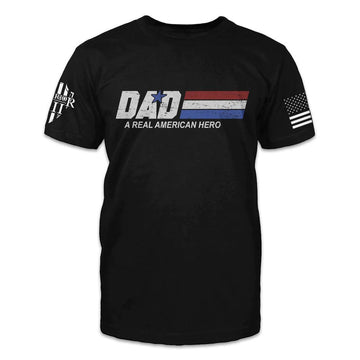 FUNSTUFFPRINT Dad A Real American Hero Tee Shirt 3D All Over PrinT-Shirt Dad Hero 3D T-shirt