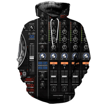 FUNSTUFFPRINT Serato DJ Controller 3D Hoodie and Zip Hoodie