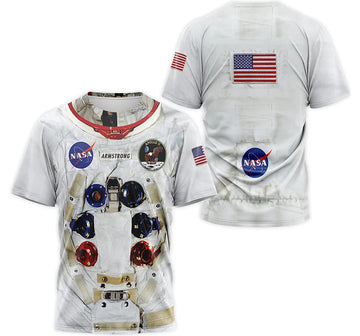 FUNSTUFFPRINT Personalized T-Shirt, Hoodie - Astronaut Space Suit Apollo Costume 3D T-shirt