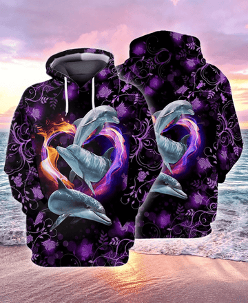FUNSTUFFPRINT Dolphin 3D Hoodie and Zip Hoodie