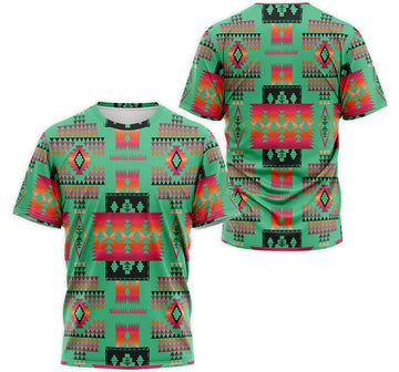 FUNSTUFFPRINT Personalized T-Shirt, Hoodie - Native American Geometric Aztec Indians Tribal Seamless Pattern 6 3D T-shirt