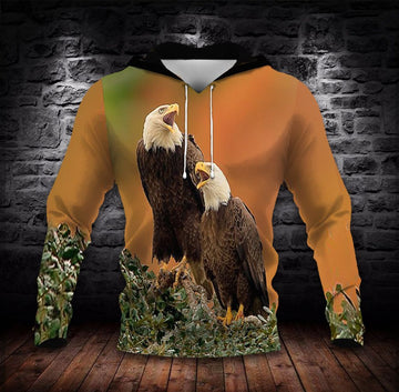 FUNSTUFFPRINT Eagle Unisex 3D Hoodie and Zip Hoodie