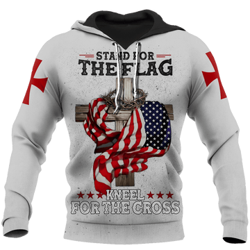 FUNSTUFFPRINT Easter God Jesus American Flag Patriotic Unisex 3D Hoodie and Zip Hoodie