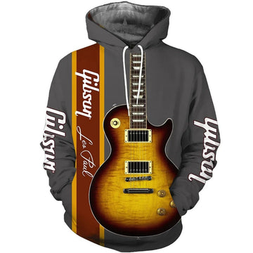 FUNSTUFFPRINT Electric Guitar Art 3D Hoodie and Zip Hoodie