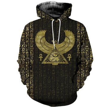 FUNSTUFFPRINT Eye Of Horus 3D Hoodie and Zip Hoodie