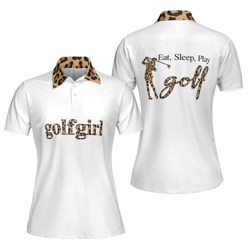 Golf Girl Eat Sleep Play Golf Short Sleeve Women Polo Shirt