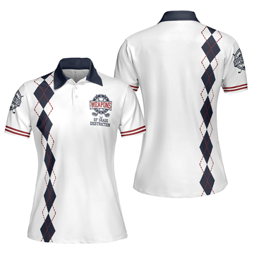 Golf Weapons Of Grass Destruction Shirt For Woman Short Sleeve Women Polo Shirt