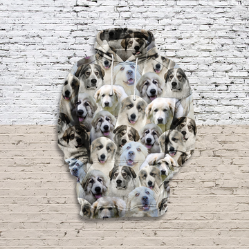 FUNSTUFFPRINT Great Pyrenees Dog 3D Hoodie and Zip Hoodie