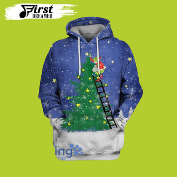 FUNSTUFFPRINT Grinch Christmas Tree All Over Print Grinch 3D Hoodie and Zip Hoodie