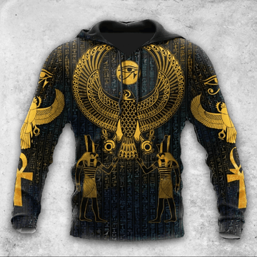 FUNSTUFFPRINT Hieroglyphics Ancient Egypt 3D Hoodie and Zip Hoodie