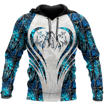 FUNSTUFFPRINT Hoodie Beautiful Horse 3D Hoodie and Zip Hoodie