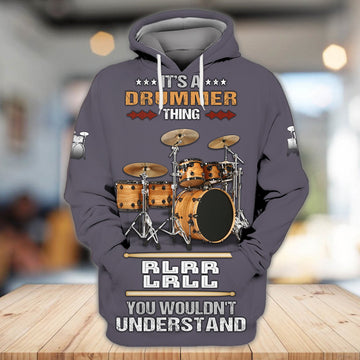 FUNSTUFFPRINT Drummer Thing 3D Hoodie and Zip Hoodie