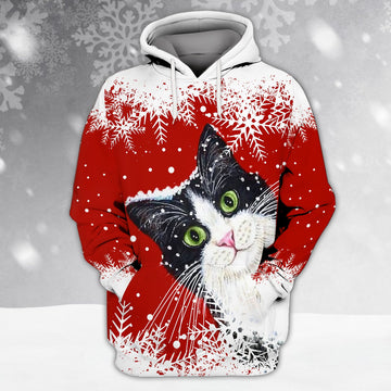 FUNSTUFFPRINT Christmas Cats 3D Hoodie and Zip Hoodie