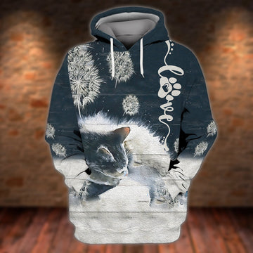 FUNSTUFFPRINT Cat Sleeping 3D Shirts Design 3D Hoodie and Zip Hoodie