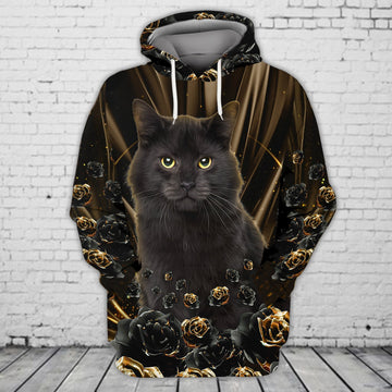 FUNSTUFFPRINT Cat, Full Print 10 3D Hoodie and Zip Hoodie