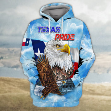 FUNSTUFFPRINT Texas Pride Full Print 3D Hoodie and Zip Hoodie