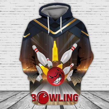 FUNSTUFFPRINT Bowling Full Print 05 3D Hoodie and Zip Hoodie
