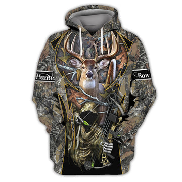FUNSTUFFPRINT - Bow Hunting 3D Hoodie and Zip Hoodie
