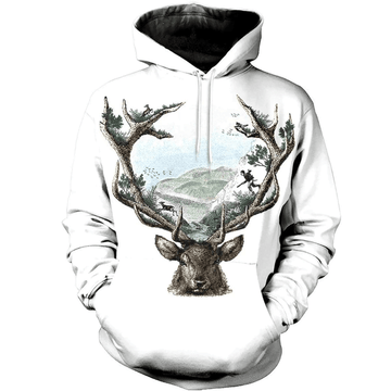 FUNSTUFFPRINT Hunting Deer 3D Hoodie and Zip Hoodie