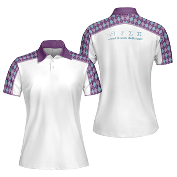 I Ate Some Pie Teacher Short Sleeve Women Polo Shirt, Funny Math Teacher Shirt