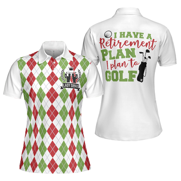 I Plan To Golf Short Sleeve Women Polo Shirt