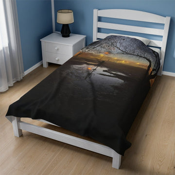 FUNSTUFFPRINT Velveteen Plush Blanket, Warm Winter Blanket, Soft Cozy Blanket, Disc Golf Blanket - Shop Now!
