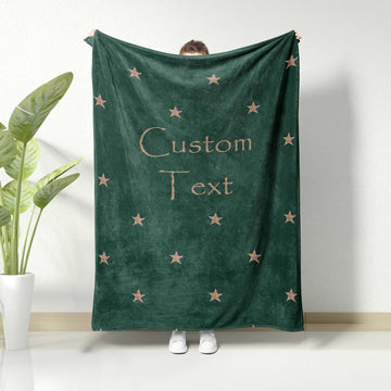 FUNSTUFFPRINT Custom Text Blanket, Gift For Mom, Home Decor,Throw Blanket Personalized,Christmas Gift,Farmhouse Decor,Unique Holiday Gift,Mothers Day Gift