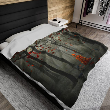 FUNSTUFFPRINT Warm Fall Blanket, Velveteen Blanket, Cozy Autumn Plush Blanket, Plush Throw, Fall Bedding, Home Decor | Shop Now!