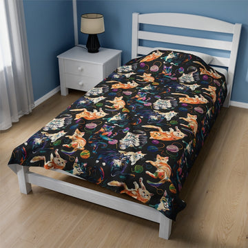 FUNSTUFFPRINT Cute Cat Blanket Velveteen Plush Blanket, soft blanket, cute blanket, cat blanket, cat pattern blanket baby blanket cat blanket