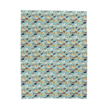 FUNSTUFFPRINT Cute Dog Pattern Velveteen Plush Blanket, soft blanket, cute cute blanket, dog blanket, dog pattern blanket baby blanket pet blanket