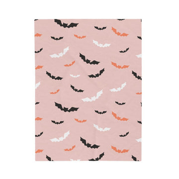 FUNSTUFFPRINT Fall Bat Blanket | Halloween Velveteen Throw | Gothic Home Decor | Plush Couch Blanket | Cozy Dorm Room Gift