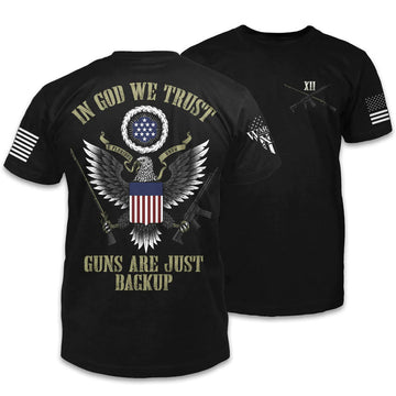In God We TrusT-Shirt, 3D All Over Print Trust God Shirts, Guns Are Just Backup Shirt