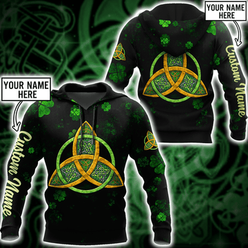 FUNSTUFFPRINT Irish St Patrick Day Celtic ISAU 3D Hoodie and Zip Hoodie