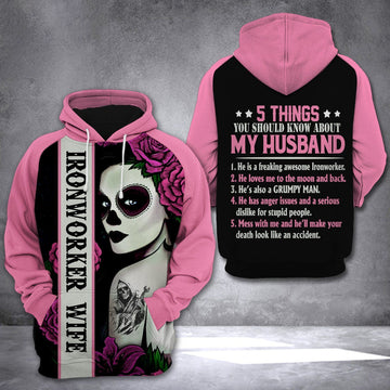 FUNSTUFFPRINT IRONWORKER WIFE LMT 3D Hoodie and Zip Hoodie
