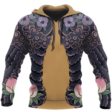 FUNSTUFFPRINT Japanese Blossom Art Pullover Unisex 3D Hoodie and Zip Hoodie