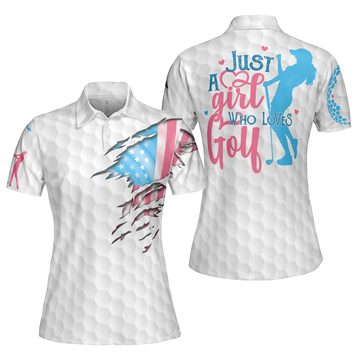 Just A Girl Who Loves Golf Short Sleeve Women Polo Shirt
