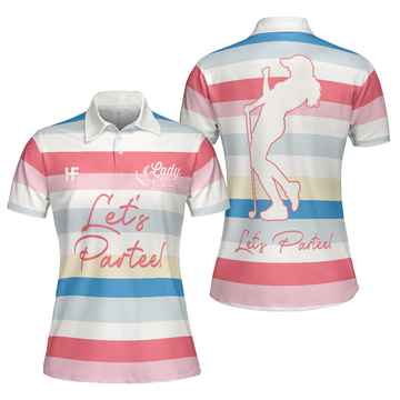 Let's Partee Short Sleeve Women Polo Shirt
