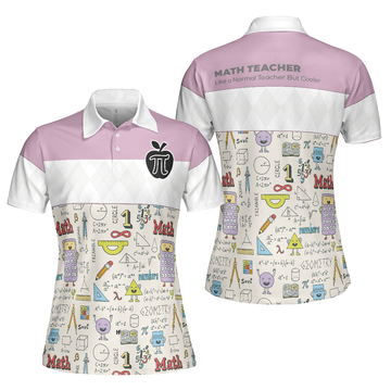 Math Teacher Short Sleeve Women Polo Shirt