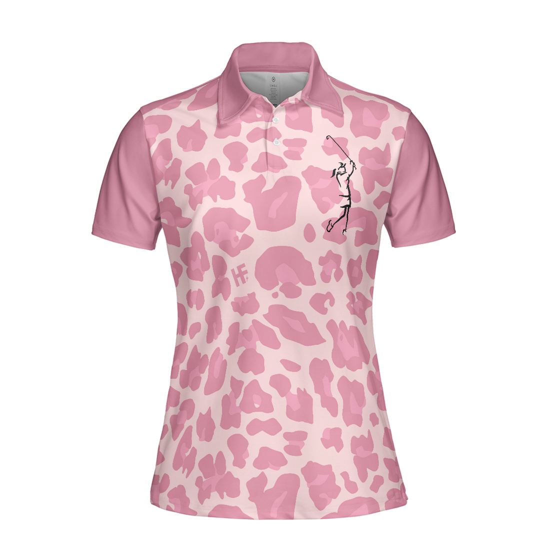 Golf Women Short Sleeve Women Polo Shirt, Pink Leopard Shirt For Golf Ladies, Funny Golf Shirt With Sayings, Best Gift For Golfers