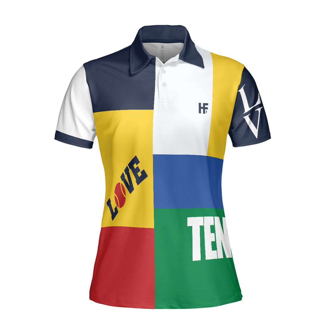 Color-Blocked Tennis Shirt Short Sleeve Women Polo Shirt - Best Gift For Tennis Lovers