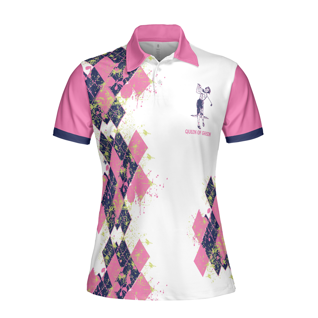 Women Polo Shirt, Cooking Is Like Golf Slice Chip And Put On Some Greens Women Polo Shirt, Argyle Pattern Funny Golf Polo Shirt For Ladies