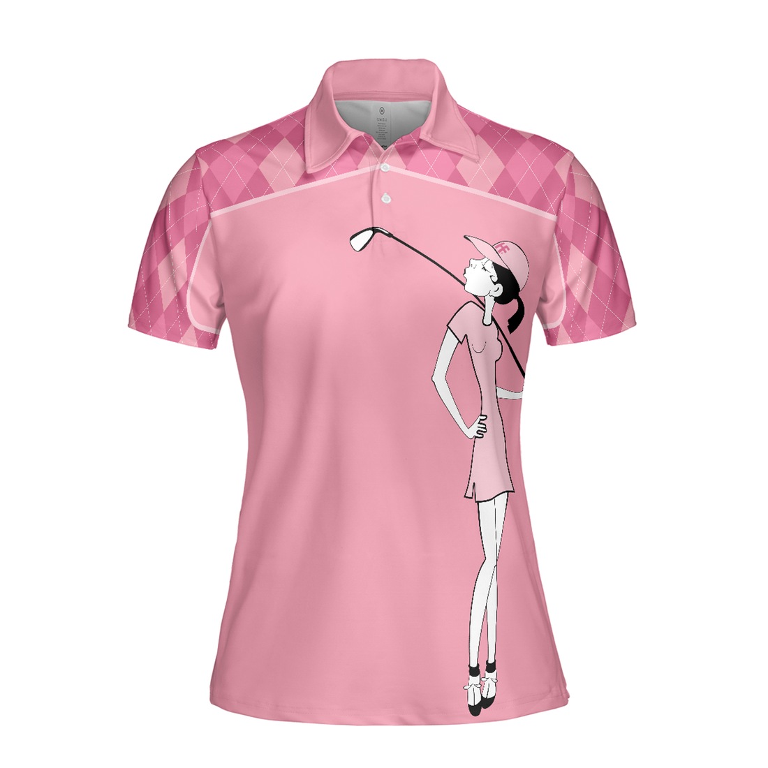 You Say Girl Can't Golf I Say Watch Me Short Sleeve Women Polo Shirt, Pink Golf Shirt With Sayings For Ladies - Perfect Gift For Women