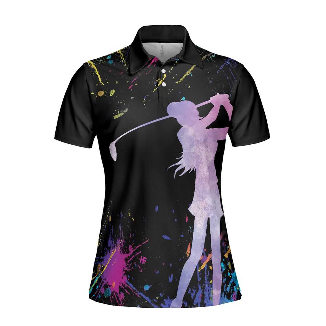 You Say Girl Can't Golf I Say Watch Me Short Sleeve Women Polo Shirt, Black Golfing Shirt For Girls - Perfect Gift For Women