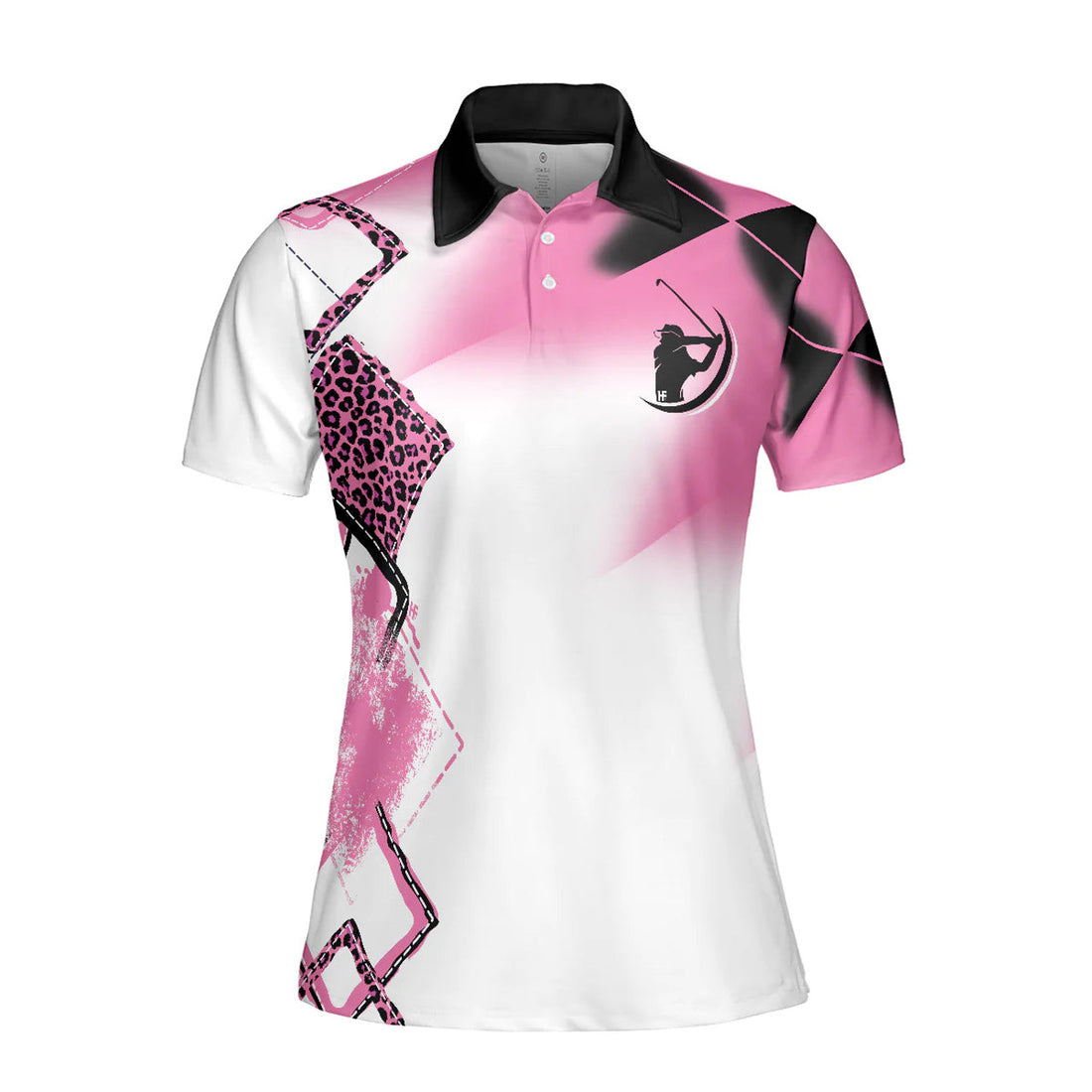Leopard Pink Golf Short Sleeve Women Polo Shirt, I Searched My Symptoms Turns Out I Just Need To Play Golf Polo Shirt, Best Golf Shirt For Ladies, Gift For Golfers