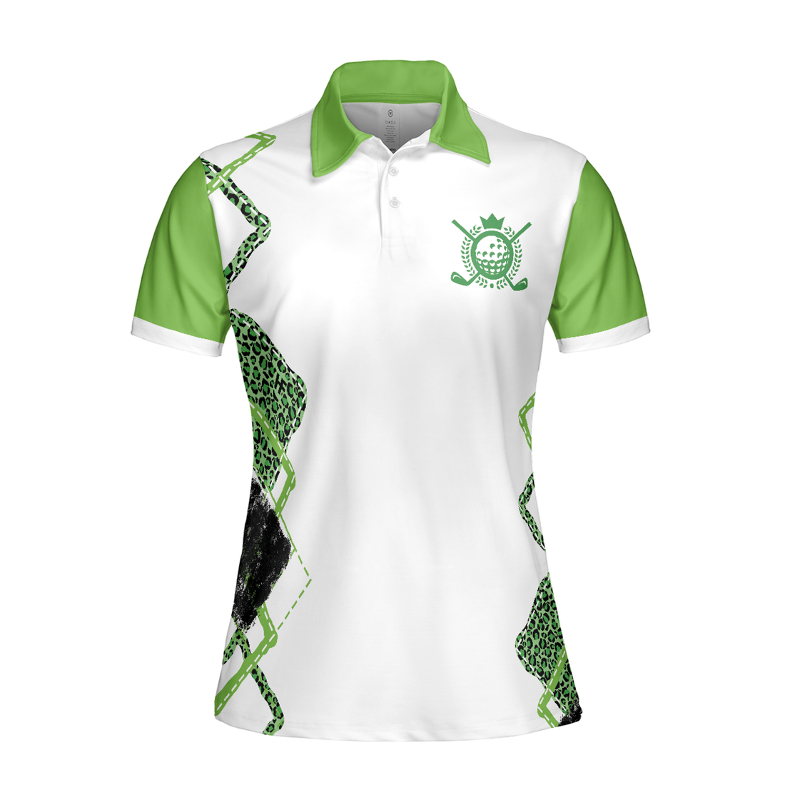 Talk Birdie To Me Golf Short Sleeve Women Polo Shirt, White And Green Pattern Golfing Polo Shirt - Perfect Gift For Women, Ladies