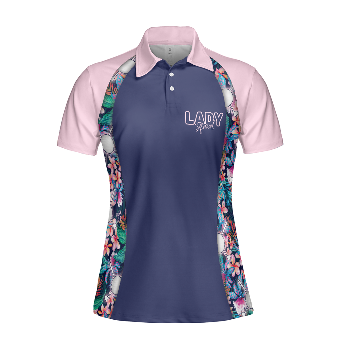Hawaiian Dream And Golf Short Sleeve Women Polo Shirt, Flowers Tropical Shirt For Ladies