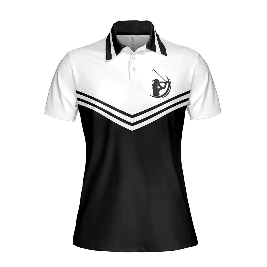 Black And White Golf Women Polo Shirt, I Play Like A Girl Try To Keep Up Short Sleeve Polo Shirt For Ladies, Gift For Women Golfers