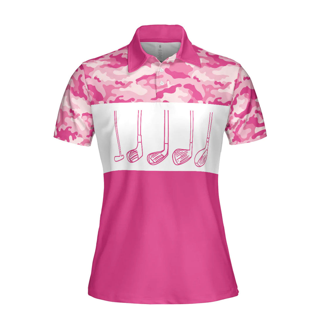 Pink Camouflage Golf Clubs Women Polo Shirt, Life Is Full Of Important Choices Short Sleeve Shirt For Female, Best Golf Shirts For Hot Weather