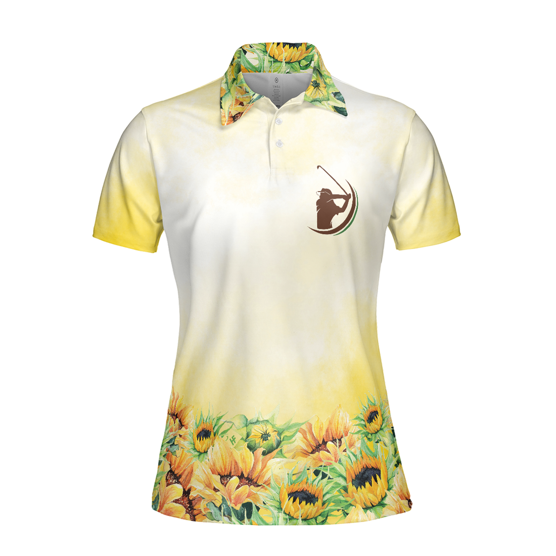 Yellow Sunflower Golf Women Polo Shirt, God Made Golf Girl Sunshine Short Sleeve Shirt For Ladies, Unique Female Golf Gift
