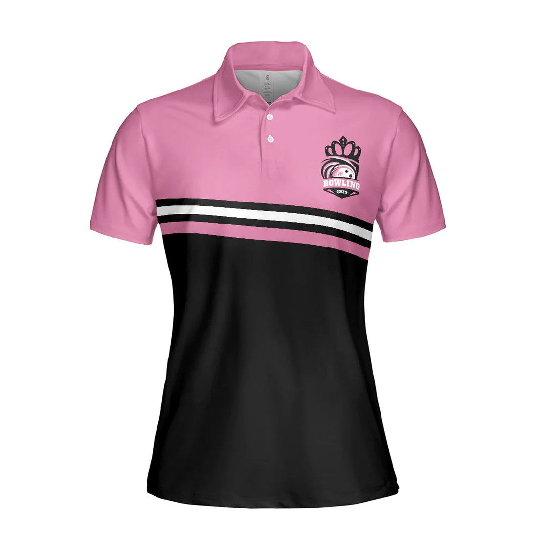 Black And Pink Bowling Women Polo Shirt, I'm A Classy Sassy Bowling Girl Bowling Short Sleeve Shirt, Bowling Gift For Ladies, Gift For Bowling Lovers